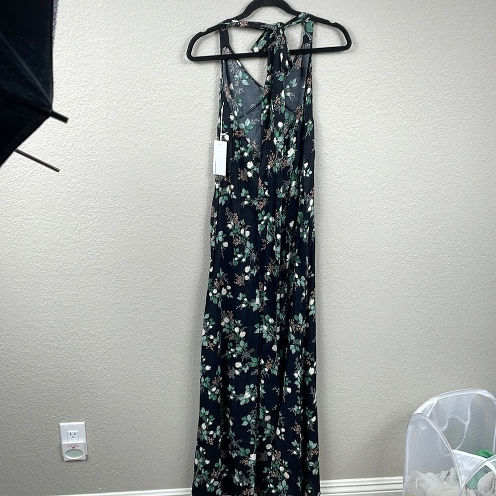 NWT Reformation Evalina Maxi Dress Barbe Floral Two Way Halter Strap Sz 0 - Picture 7 of 16